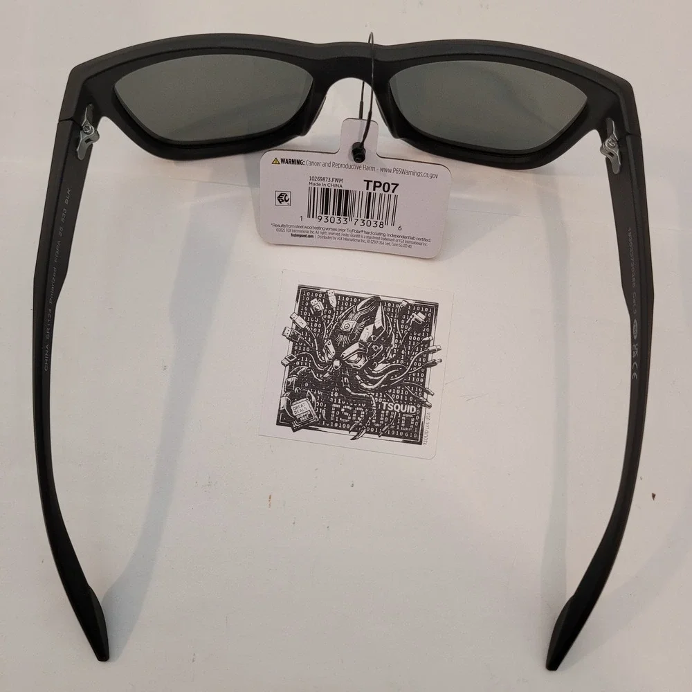 Foster Grant Sunglasses Mens TruPolar Polarized‎ Matte Black SR1124 BLK TP07